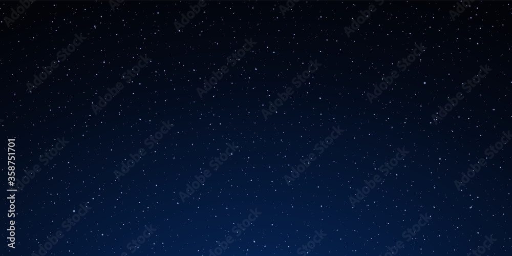 The night sky is full of stars. Vector Sky Background - obrazy, fototapety, plakaty 