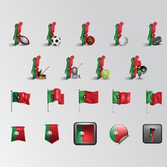 Sticker - set of portugal icons