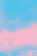 Wall Mural - Blue pink blurred watercolor abstract sky background