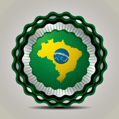 Wall Mural - brazil map icon