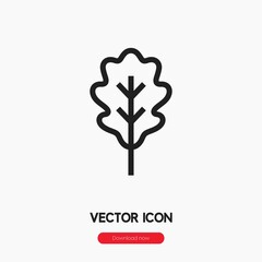Poster - oak leaf icon vector symbol sign