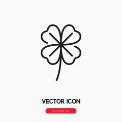 Poster - clover icon vector symbol sign