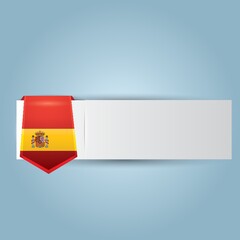 Wall Mural - spain flag banner