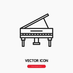 Poster - piano icon vector symbol sign