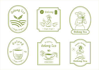 Sticker - oolong tea badge design