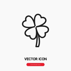 Poster - clover icon vector symbol sign
