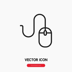Poster - computer mouse icon vector symbol sign