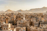 Fototapeta Uliczki - Architecture of the Old Town of Sana'a, Yemen. UNESCO World heritage