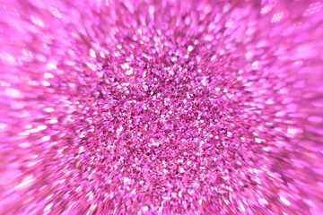 Wall Mural - Pink crystal abstract background and defocus on bokeh sparkling background