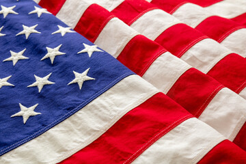 Sticker - USA  flag, US of America sign symbol background, closeup view