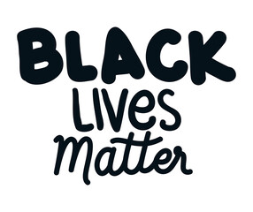 Sticker - Black lives matter lettering design of Protest justice and racism theme Vector illustration