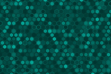 Poster - Futuristic tech illustration with hexagonal elements. Abstract hexagon background. 