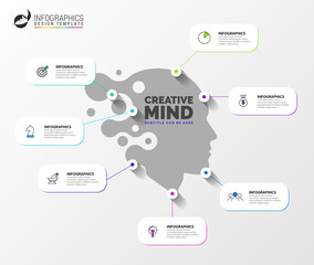 Infographic design template. Creative concept with 7 steps