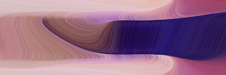 Poster - motion decorative curves header design with rosy brown, very dark violet and pastel violet colors. can be used as header or banner