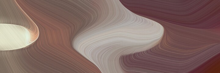 Poster - creative colorful waves design with pastel brown, silver and rosy brown colors. can be used as header or banner