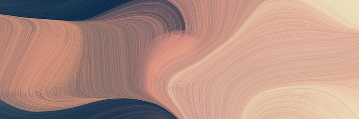 Aufkleber - abstract decorative waves header design with tan, dark slate gray and old lavender colors. can be used as poster, card or background graphic
