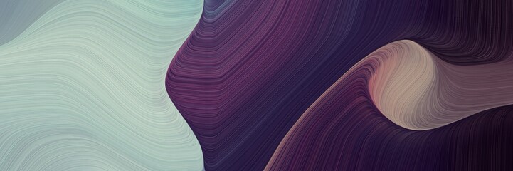 Aufkleber - energy decorative waves banner design with ash gray, very dark violet and gray gray colors. can be used as poster, card or background graphic