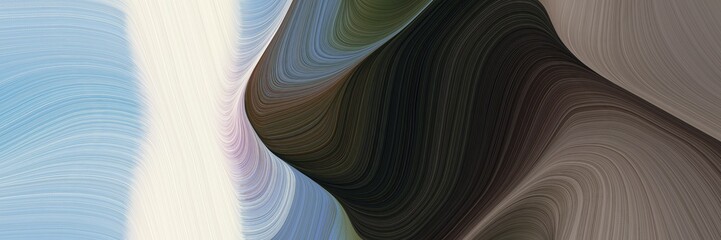 Aufkleber - flowing decorative waves banner design with dark slate gray, beige and very dark blue colors. can be used as poster, card or background graphic