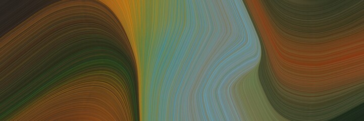 Aufkleber - futuristic colorful waves backdrop with dark olive green, cadet blue and gray gray colors. can be used as header or banner