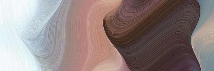 Poster - abstract colorful curves banner design with rosy brown, very dark magenta and lavender colors. can be used as poster, card or background graphic