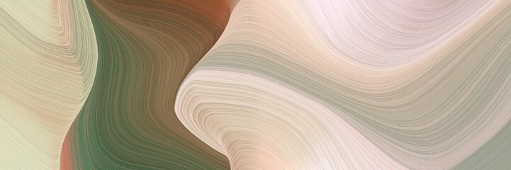 Leinwandbilder - creative colorful waves design with silver, pastel gray and pastel brown colors. can be used as poster, card or background graphic