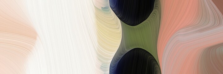 Poster - creative colorful waves header design with light gray, very dark blue and rosy brown colors. can be used as header or banner
