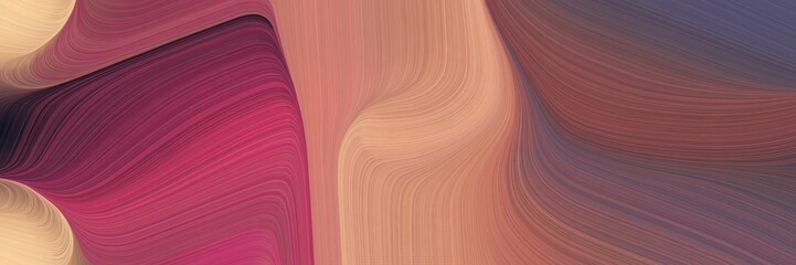 Poster - futuristic colorful waves design with pastel brown, old mauve and burly wood colors. can be used as header or banner