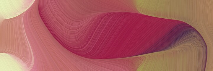 Aufkleber - flowing colorful waves banner design with moderate red, wheat and dark moderate pink colors. can be used as header or banner