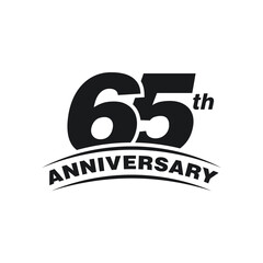 Wall Mural - 65th Years Anniversary Celebration Icon Vector Logo Design Template