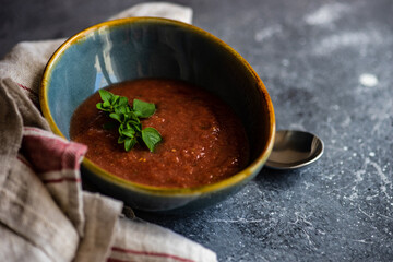 Wall Mural - Tomato cream soup with oregano