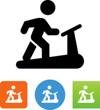 Person Walking On Treadmill Fitness Icon