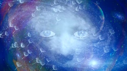 Wall Mural - the face of eternity. bright galaxy