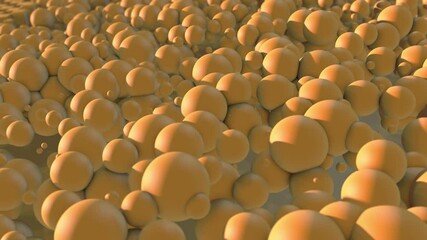 Poster - 3d rendering of a geometric background made of cubes in a staggered order. cubes turn into spheres a