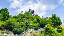 It's Schlossberg (Castle Hill), Mountain In Graz. Part Of The UNESCO World Heritage In Graz, Austria
