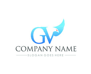 Wall Mural - G V Eagle business logo design