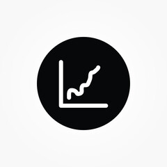 Poster - line button analysis graph icon vector