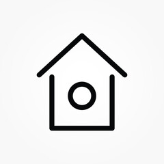 Poster - outline home icon for web and app