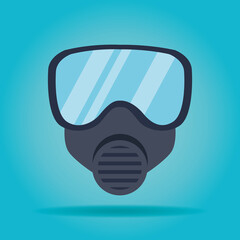 Poster - biosafety mask protection accessory icon