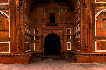 It's Jahangir Palace at the Red Fort of Agra, India. UNESCO World Heritage site.