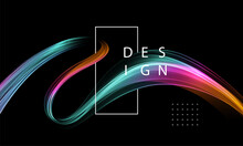 Abstract Shiny Color Spectrum Wave Design Element