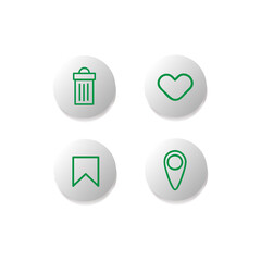 Poster - User interface internet icon button collection for design element