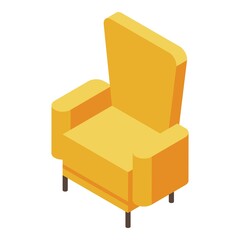 Wall Mural - Lounge armchair icon. Isometric of lounge armchair vector icon for web design isolated on white background