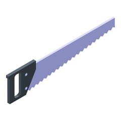 Poster - Hand saw icon. Isometric of hand saw vector icon for web design isolated on white background
