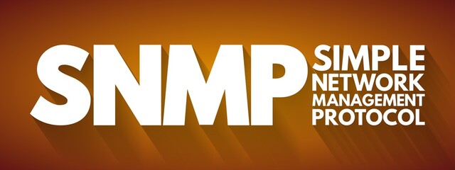 Aufkleber - SNMP - Simple Network Management Protocol acronym, technology concept background