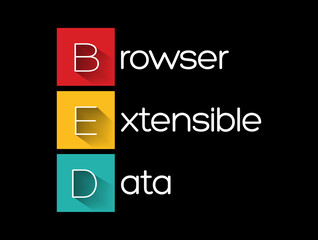 Poster - BED - Browser Extensible Data acronym, technology concept background