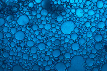 Poster - Close up beautiful abstract aqua menthe bubbles in water extreme. Abstract nature pattrn for design.