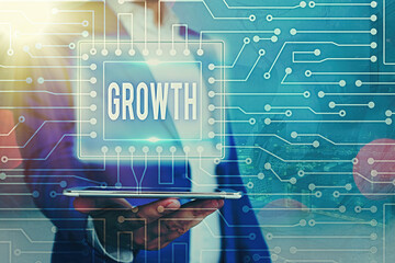 Poster - Text sign showing Growth. Business photo showcasing progressive acquisition of various skills abilities and feelings