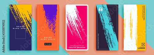 Fotografía Trendy editable template for social networks stories, vector illustration