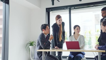 Aufkleber - ビジネスミーティング　グローバルビジネス　国際交流　外資系企業　英会話