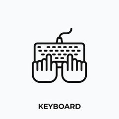 Poster - keyboard icon vector. keyboard sign symbol